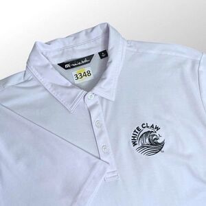 NWOT Travis Mathew Short Sleeve Polo Shirt Men Size XL White Claw Logo